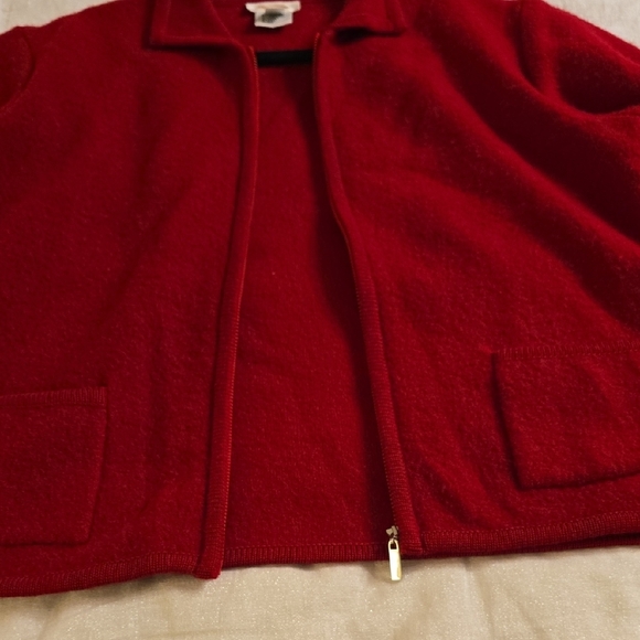 Wool Talbots Red Women's Sweater Cardigan - Picture 13 of 13